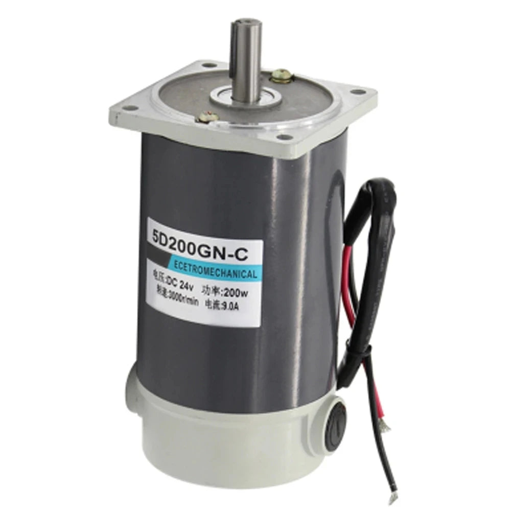 200W DC Permanent Magnet Motor High Speed 12V 24V 1800RPM 3000RPM High Torque Forward Reverse Adjustable Motor Automated Control