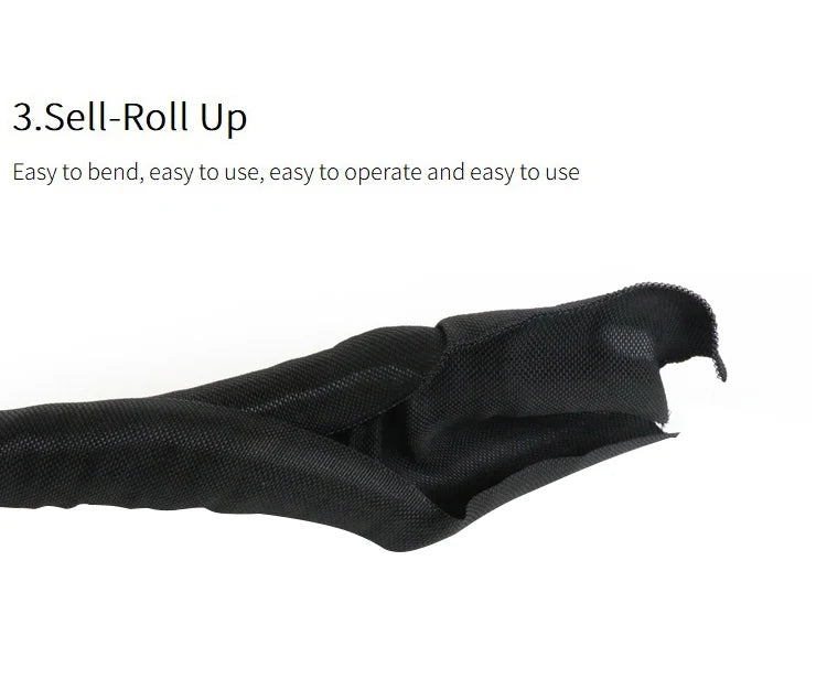 1/5m Self Closing PET Expandable Braided Sleeve Self-Closed Cable Organiser Insulated Wrap Self Close Sleeved Cable Protecter