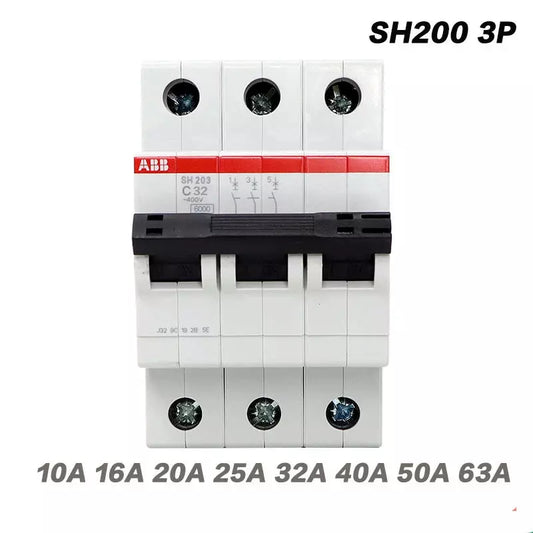 ABB Electric SH200 All Series MCB Miniature Circuit Breaker Air Switch SH203 3P C10A 16A 20A 25A 32A 40A 50A 63A