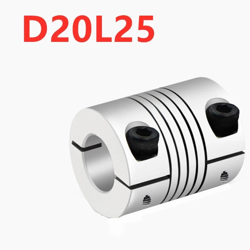 D20L25 Coupler 4mm 5mm 6mm 6.35mm 7mm 8mm 10mm Aluminum Z Axis Flexible Coupling For Stepper Motor Shaft Couplings 3D Printer