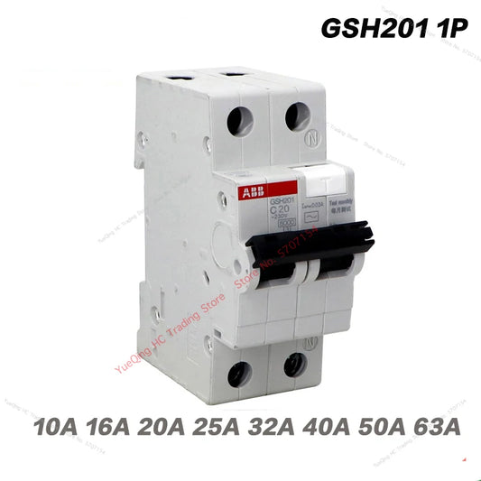 ABB Electric GSH201 1P+N 2P AC-C 40A 30MA Mini AIR Leakage Circuit Breaker Protection Switch Residual Current Operation Device