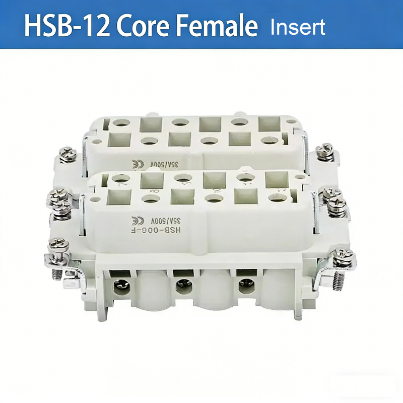 Rectangular Heavy Duty Connector HSB-4/6/12 Pin 35A High Current Waterproof Aviation Plug & Socket