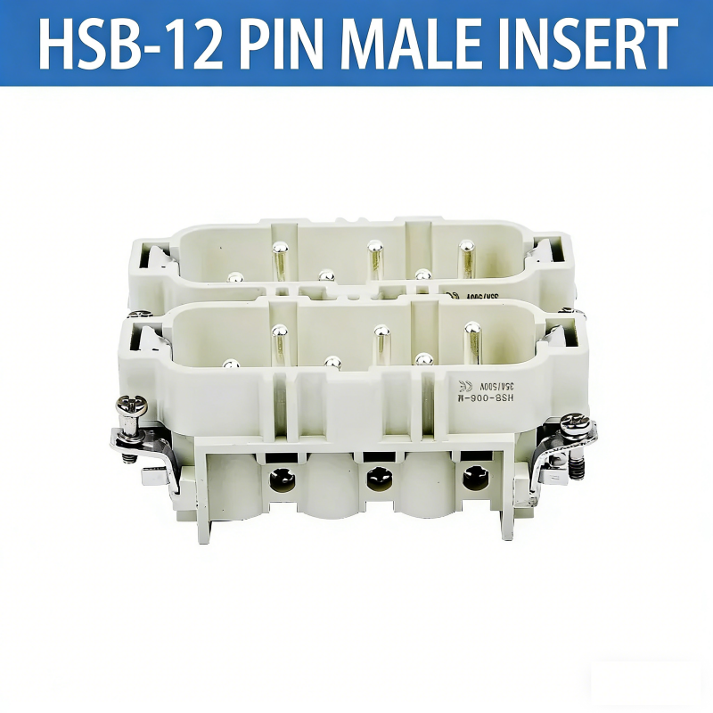 Rectangular Heavy Duty Connector HSB-4/6/12 Pin 35A High Current Waterproof Aviation Plug & Socket
