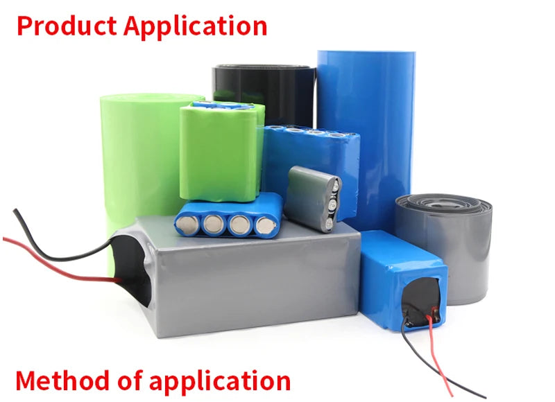 18650 Lithium Battery Heat Shrink Tube 85mm ~ 350mm Li-ion Wrap Cover Skin PVC Shrinkable Tubing Film Sleeves Insulation Sheath