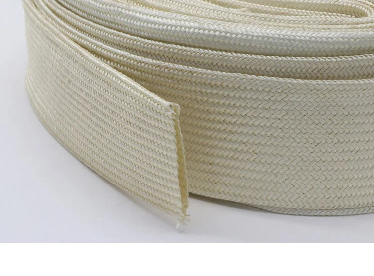 1/5M ID 1mm ~ 40 mm Braided Fiberglass Sleeve 600 Deg.C High Temperature Chemical Glass Fiber Tube Fiberglass Sleeving