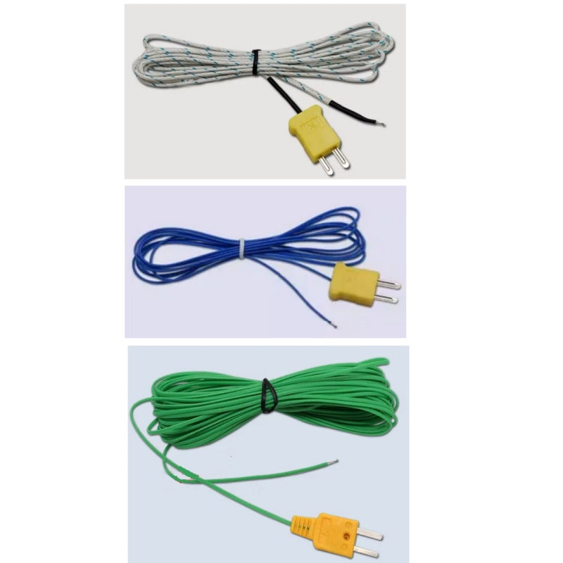 building electronic thermometer, mass concrete temperature measurement, construction temperature sensor, exposed junction thermocouple，Green Teflon wire, PTFE insulated thermocouple wire