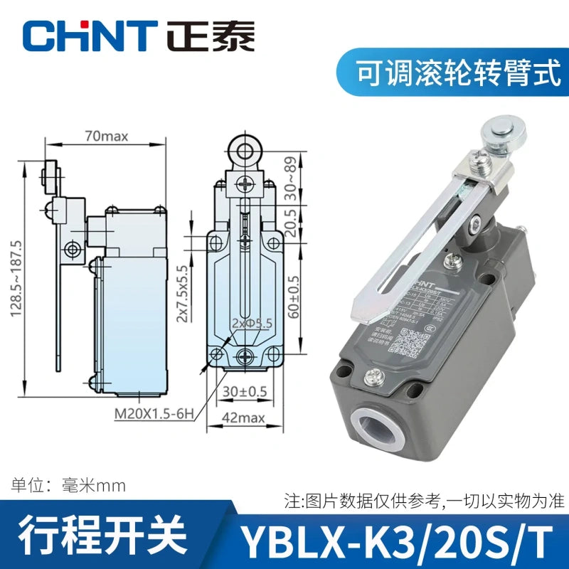 CHINT YBLX-K3/20S/T Limit Switch ,Travel Switch ,Industrial Control Switch,Roller Lever Switch 