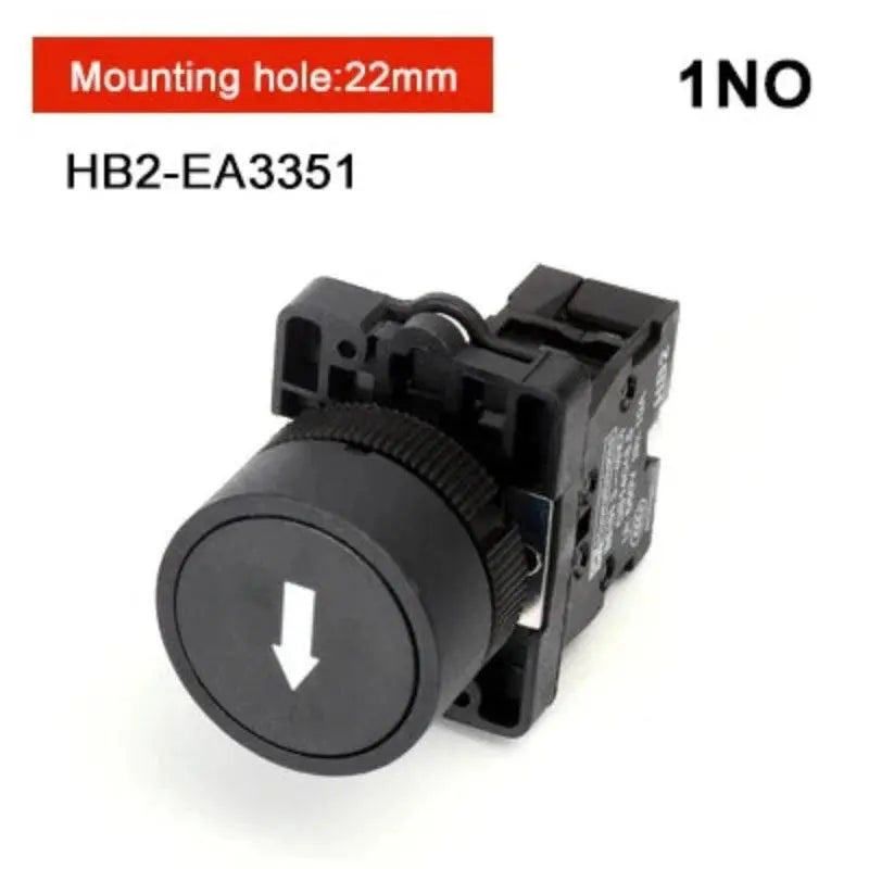 XB2 1NC / NO momentary self-reset button switch 22mm start stop button, flat touch switch button with arrow symbol power starter - electrical center b2c