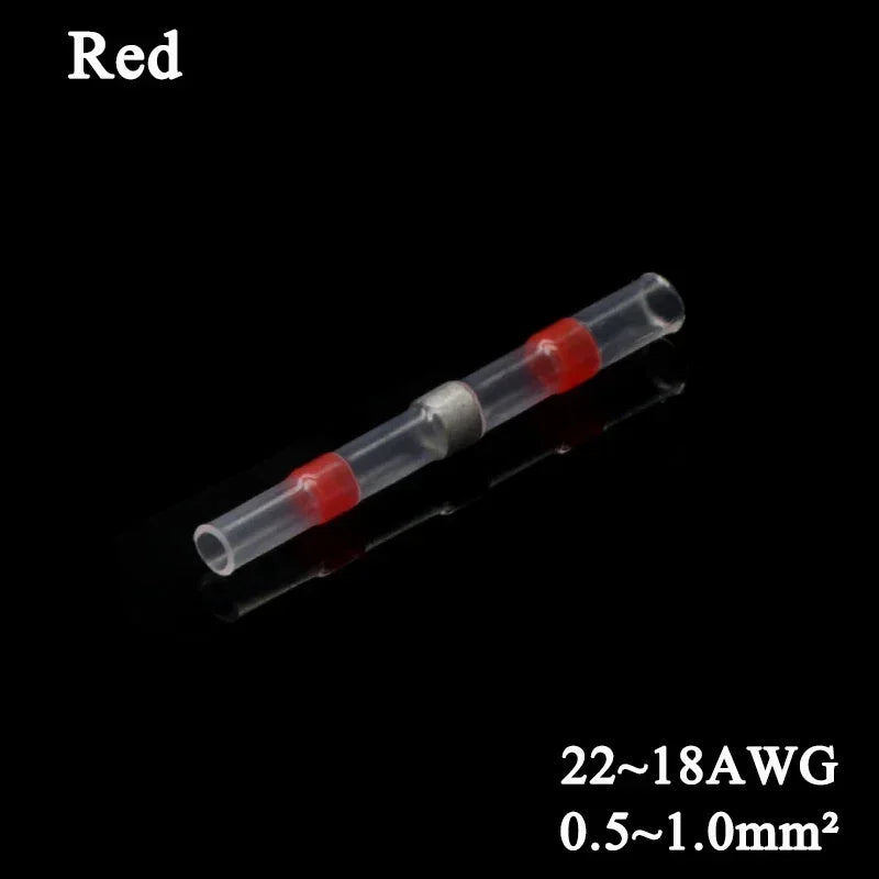 Solder Seal Wire Connectors 3:1 Heat Shrink Insulated Electrical Wires Terminals Butt Splice Waterproof 10/20/30//50/100pcs