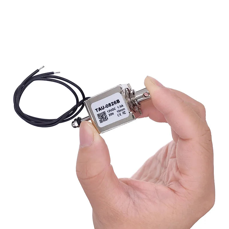 TAU-0826B Electric Magnet 2kg/20N 0826 Stroke 10mm 6V Pull Push 24V 12V Solenoid Electromagnet