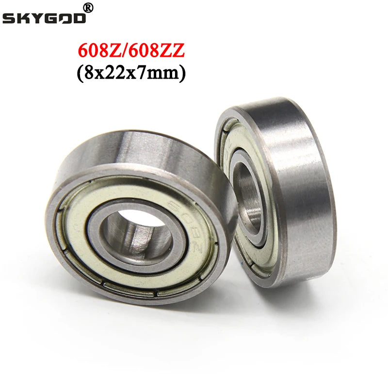Ball Bearings 608Z 608ZZ Deep Groove 8x22x7mm ABEC-7 Mini Ball Bearing Carbon Steel for Skateboard Scooter 3D Printer Parts