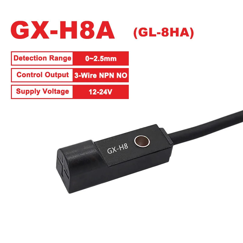 Metal Detection Sensor GX-F8 GX-H8 GX-F12 Waterproof Normally Open NO Normally Closed NC NPN Proximity Switch with 1m Cable