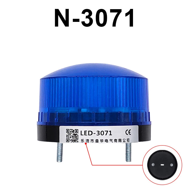 Strobe Signal Warning light with alarm sound buzzer N-3071 12V 24V 220V LED Lamp small Flashing Light Indicator lights LTE-5061