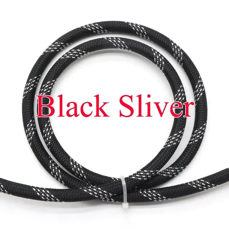 1/5/10M New Tight PET Braided Sleeve 2 4 6 8 10 12 14 16 20 25 30mm High Density Insulated Cable Protection Expandable Sheath