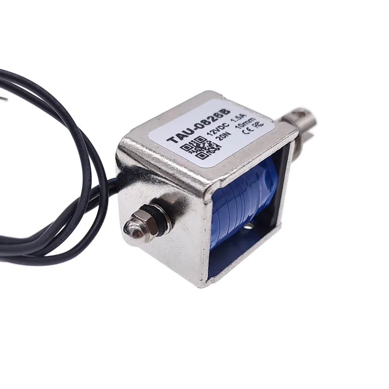 TAU-0826B Electric Magnet 2kg/20N 0826 Stroke 10mm 6V Pull Push 24V 12V Solenoid Electromagnet