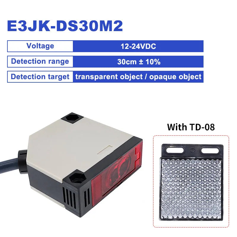E3JK-R4M1/2 E3JK-DS30M1/2Photoelectric Switch DC24V AC220V 24V-220V Diffuse Reflection Infrared Switch Diffuse Reflective Sensor