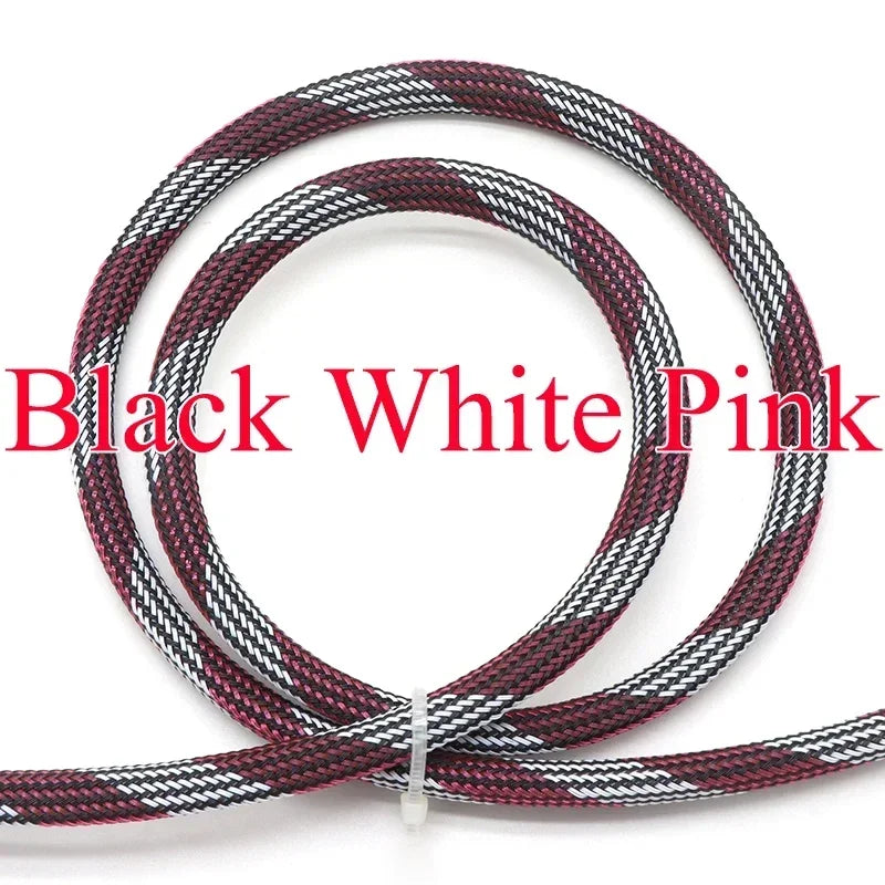 1/5/10M New Tight PET Braided Sleeve 2 4 6 8 10 12 14 16 20 25 30mm High Density Insulated Cable Protection Expandable Sheath