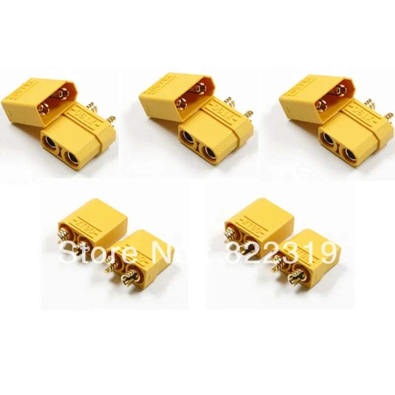 High Quality -100 Pairs/Bag XT90 Bullet Plug Connectors Male and Female for RC Lipo Battery RC Battery Connector