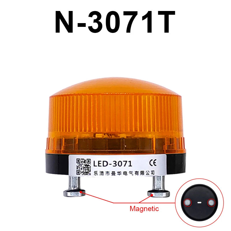 Strobe Signal Warning light with alarm sound buzzer N-3071 12V 24V 220V LED Lamp small Flashing Light Indicator lights LTE-5061