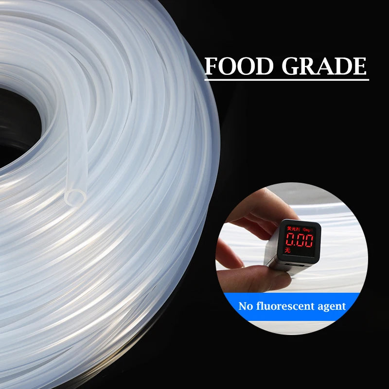 1~10m Silicone Hose Food Grade High Temperature Nontoxic Pipe 1 2 3 4 5 6 7 8 10mm for Faucet Aquarium Garden Water Tube