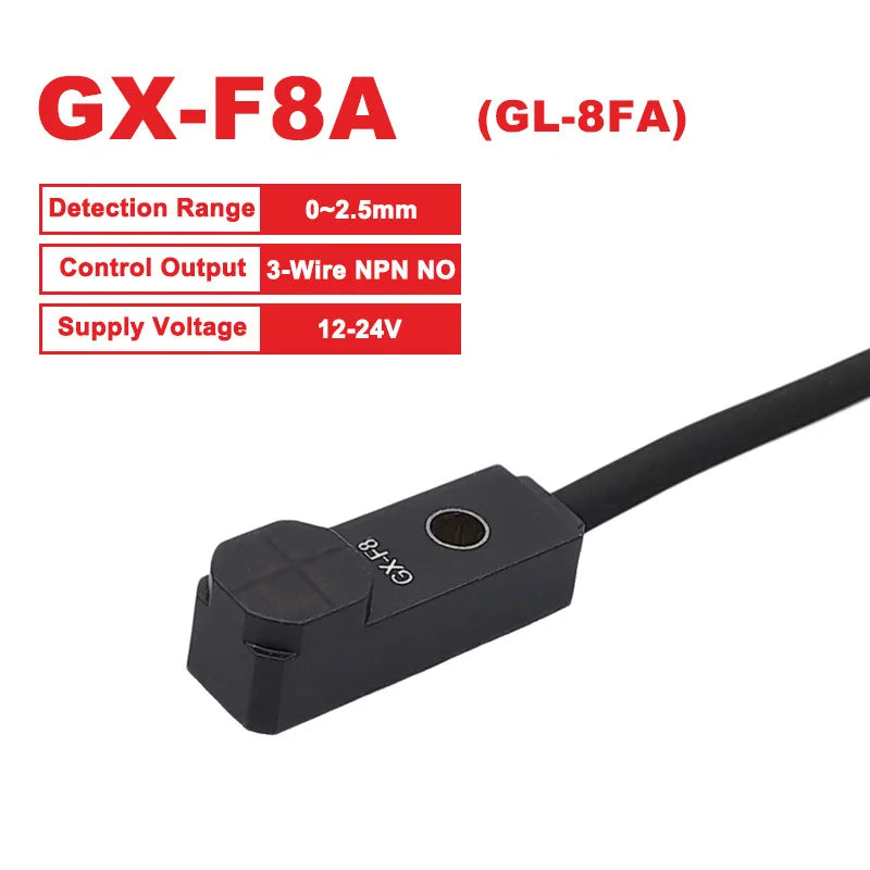 Metal Detection Sensor GX-F8 GX-H8 GX-F12 Waterproof Normally Open NO Normally Closed NC NPN Proximity Switch with 1m Cable