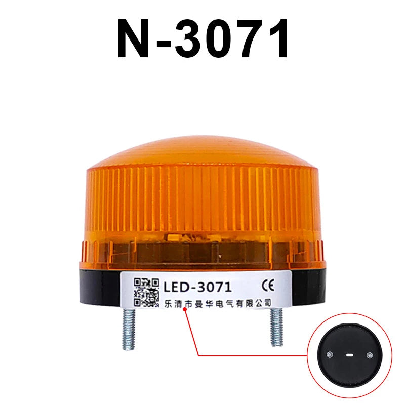 Strobe Signal Warning light with alarm sound buzzer N-3071 12V 24V 220V LED Lamp small Flashing Light Indicator lights LTE-5061