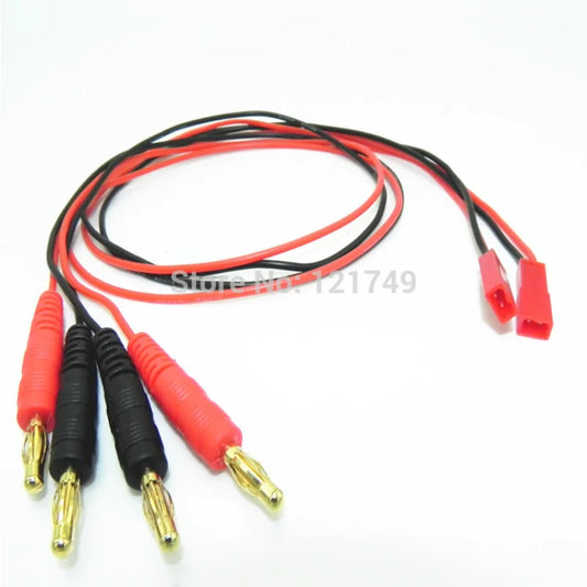 50pcs/lot JST To 4.0mm Banana Gold Plug for DIY Battery Part with 60cm Long 22AWG Silicone Cable