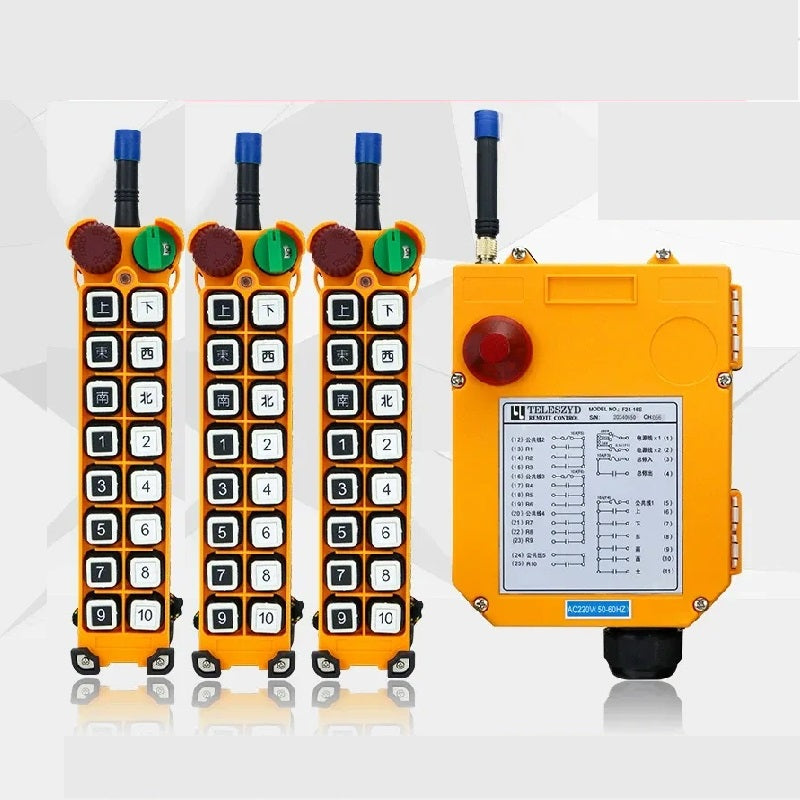 16 keys remote control, crane remote, industrial remote, 3 Transmitter+1 Receiver wireless hoist remote, F24-16S remote,
F24-16S industrial wireless remote control, 16 button crane radio remote, hydraulic cylinder remote controller, 