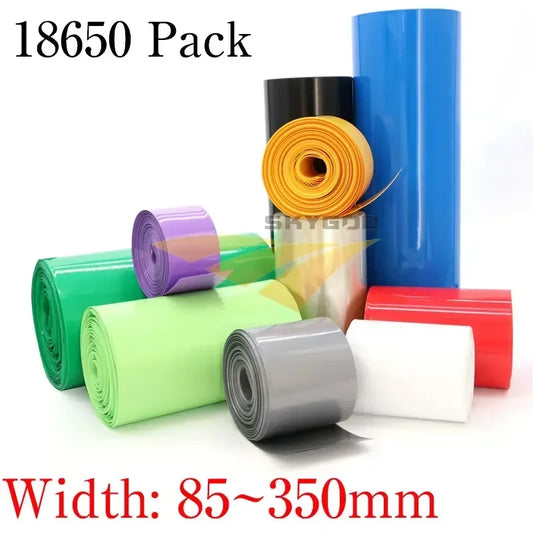 18650 Lithium Battery Heat Shrink Tube 85mm ~ 350mm Li-ion Wrap Cover Skin PVC Shrinkable Tubing Film Sleeves Insulation Sheath