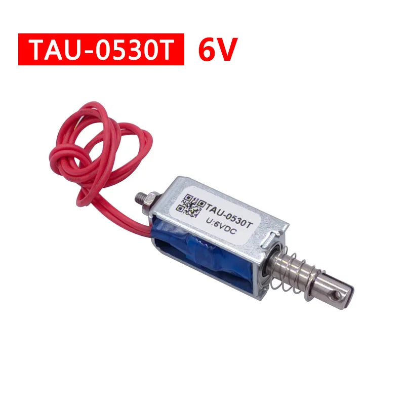Dc 6V 12V 24V Magnetic Solenoid TAU-0530 Push&Pull Open Frame Electromagnet TAU-0530T TAU-0530B Stroke 10mm Keeping Force 700g