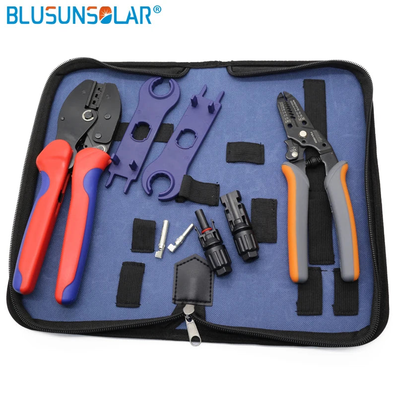 Solar Crimping Tool Kits,for 2.5/4/6mm2 Solar Cable, PV Crimping Tool Kits, with Crimping/cutting/strpping Tools