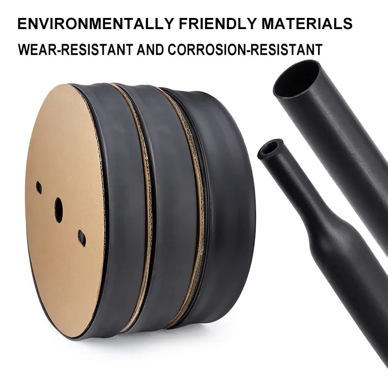 1~10m Dual Wall Heat Shrink Tube Diameter1.6 - 52mm Adhesive Lined Polyolefin ﻿Wrap 3:1/4:1 Ratio With Glue Cable Protect Sleeve