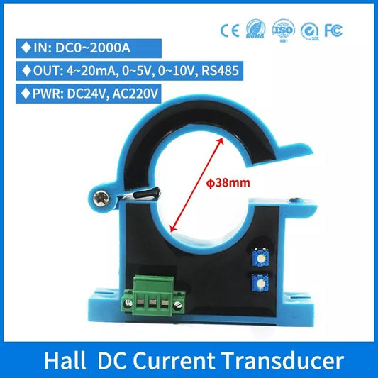 Open Loop Split Core CT Current Transformer Converter DC Current Transmitter Analog 4-20mA 0-10V output Hall Current Transducer 25mm aperture|DC12V