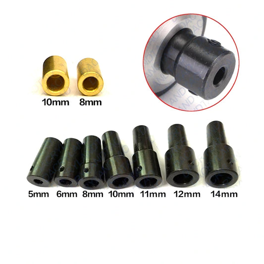 B16 Drill Chuck Connecting Rod Sleeve Copper Steel Taper Coupling 5mm/6mm/8mm/10mm/11mm/12mm/14mm Electric Motor Shaft Engine
