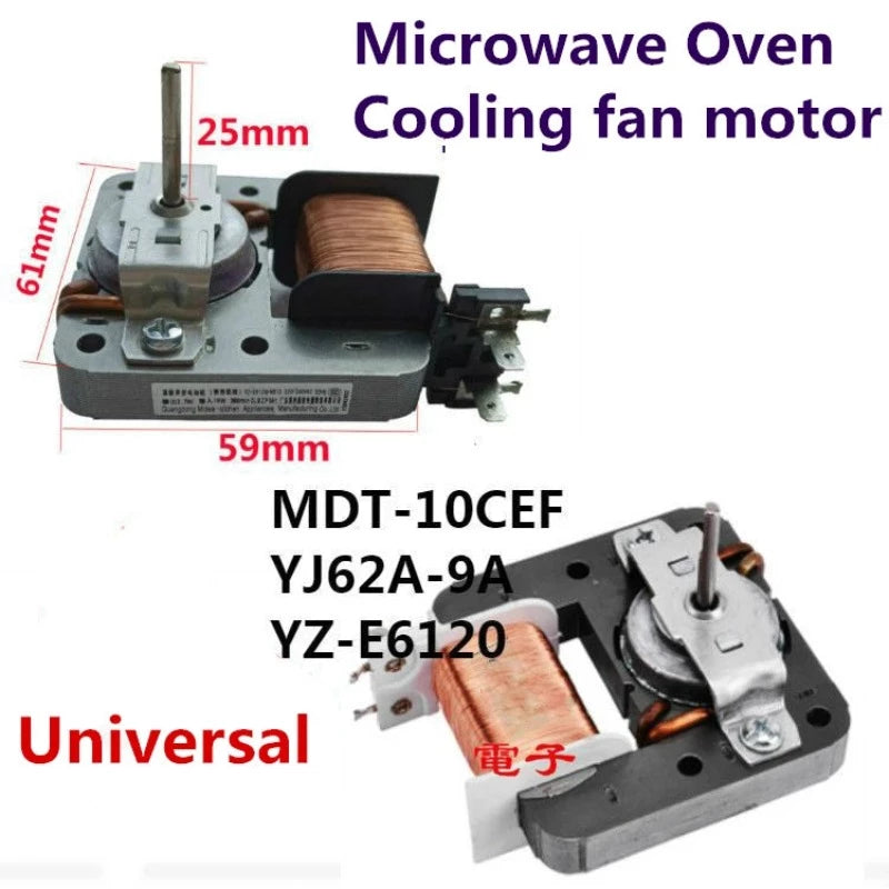 New Microwave Oven Fan Cooling Fan Motor MDT-10CEF YZ-E6120-M51D YZ62A-9A AC 220-240V 18W Shaded Pole Asynchronous Motor