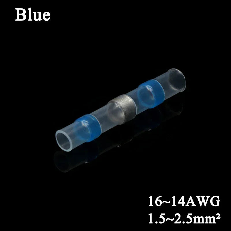 Solder Seal Wire Connectors 3:1 Heat Shrink Insulated Electrical Wires Terminals Butt Splice Waterproof 10/20/30//50/100pcs