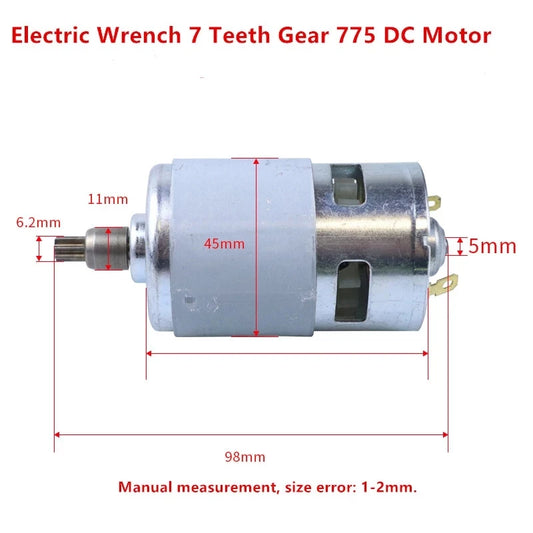 47572399620289 18V-21V Electric Wrench 7 Teeth Gear 775 DC Motor Lithium Battery Impact Wrench Accessories Moter Engine
