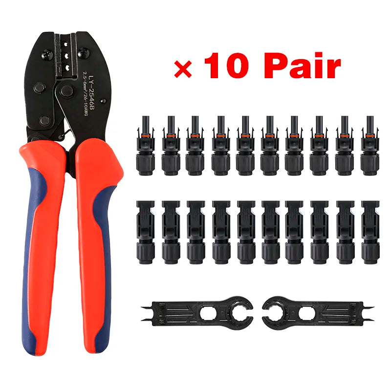 Activity Products 10/20/50 Pairs Solar Connector 1000V30A Solar Panel Branch  PV  Connectors Connect Tool Crimping pliers