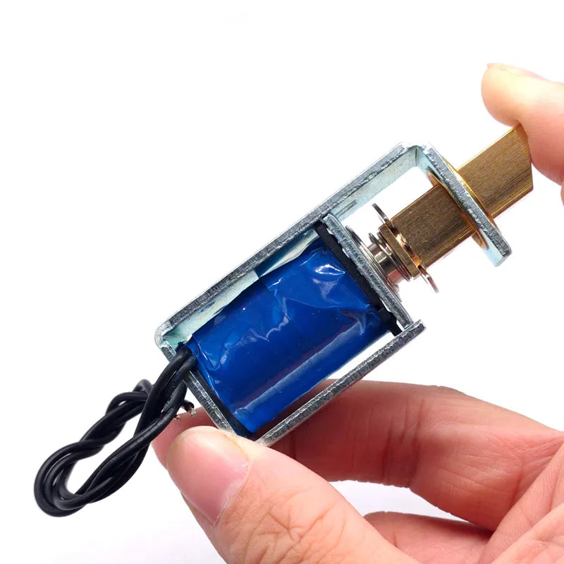 1Pc TAU-S0837DL DC 6V 12V 24V Electric Locks Electromagnet Stroke 10mm Magnetic Lock for the Cabinet Door Lock