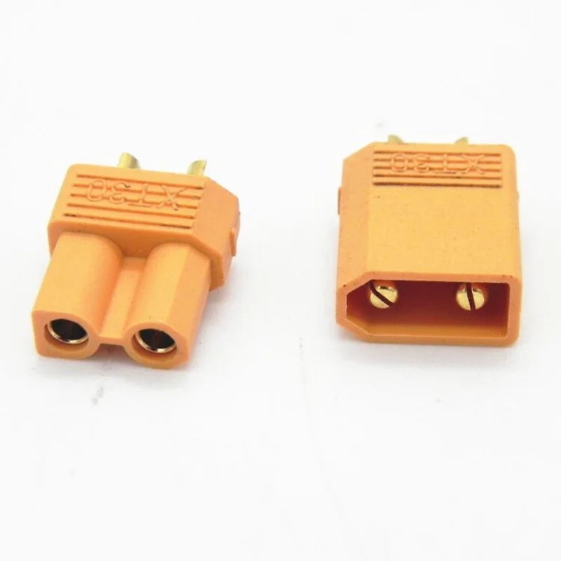 Hot Sell XT30 2mm Golden Connector / Plug Set for RC Mini Quadcopter Multicopter Airplane = 100 Pieces
