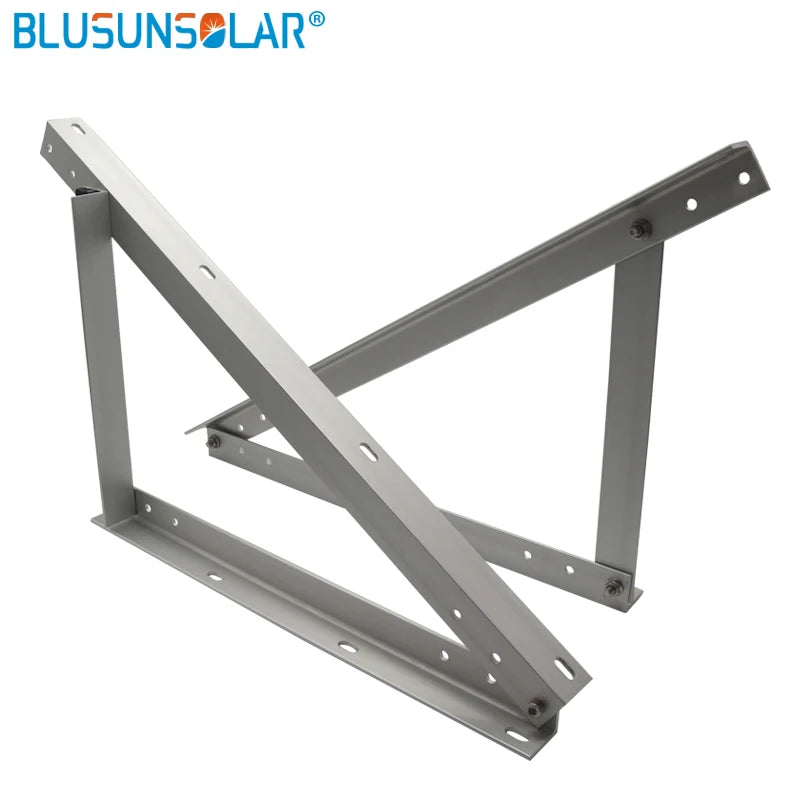 10 Pec/lot Triangle Aluminum Oblique Beam and Triangel Back Beam 550mm 100W 300W Solar Panel Roof Mounting Bracket for Motorhome