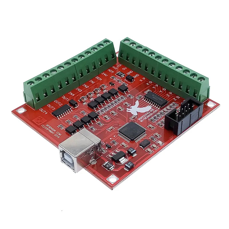 mach3 breakout board, cnc usb controller, 4 axis cnc control card, 100khz mach3 board, cnc motion controller, stepper motor control board, servo driver interface card, cnc milling controller, mach3 usb card, cnc limit probe breakout board
