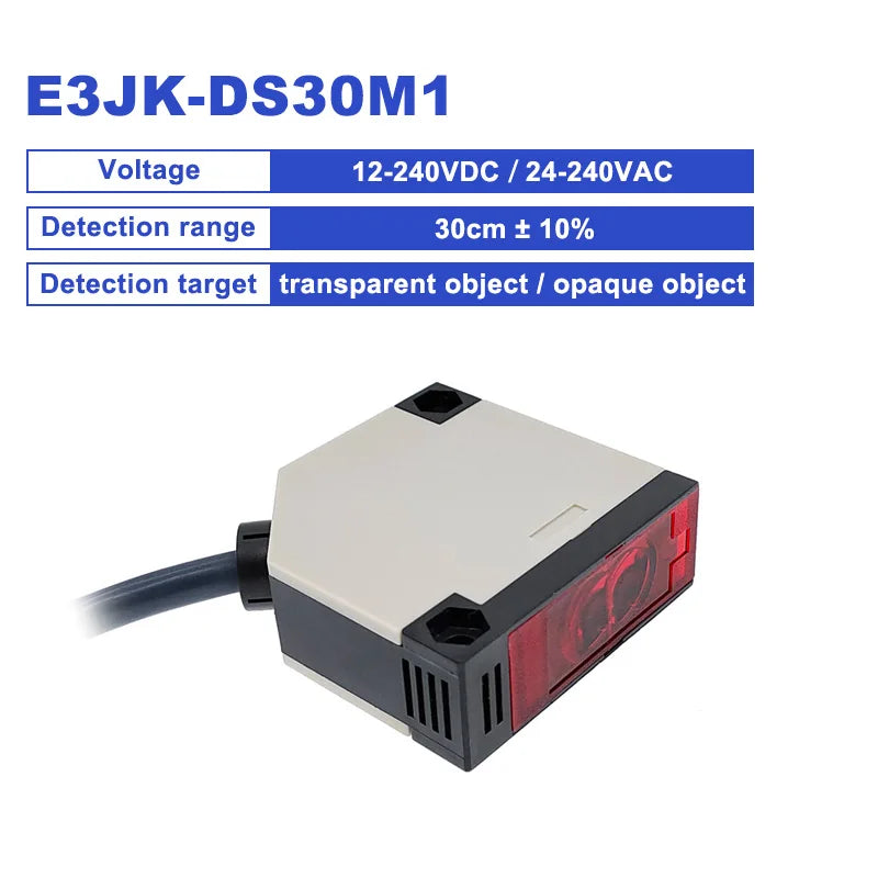 E3JK-R4M1/2 E3JK-DS30M1/2Photoelectric Switch DC24V AC220V 24V-220V Diffuse Reflection Infrared Switch Diffuse Reflective Sensor