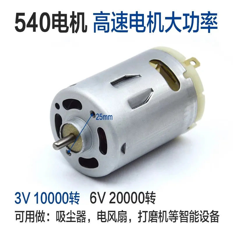 540 High Speed Motor High Torque DC 3V 6V Motor Manufacturing Micro Hand Electric Drill Grinding Machine Electric Tool Motor