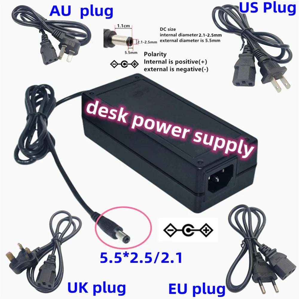 US Plug DC Power Supply 12V 6A AC Adapter 18v 3a 24v 3.5A 2a 2.5A 15V 28V 30 32V 42V 48 36v 4a 4.5A 12v 5a 6a 7a 8A 9a 10A 12.5A Adaptor