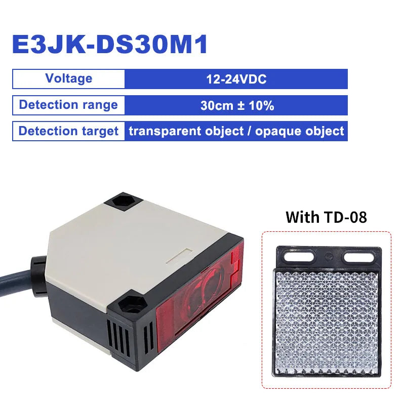 E3JK-R4M1/2 E3JK-DS30M1/2Photoelectric Switch DC24V AC220V 24V-220V Diffuse Reflection Infrared Switch Diffuse Reflective Sensor