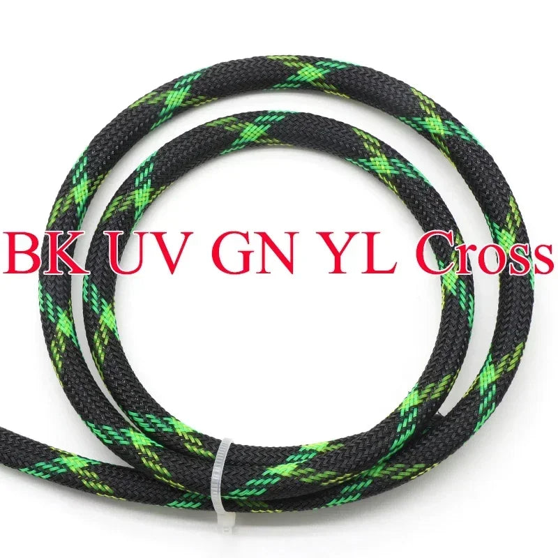 1/5/10M New Tight PET Braided Sleeve 2 4 6 8 10 12 14 16 20 25 30mm High Density Insulated Cable Protection Expandable Sheath