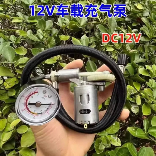 Car Mounted Inflation Pump movement Car Air Pump DC12V with Pressure Gauge, Portable Tire Air Pump DC