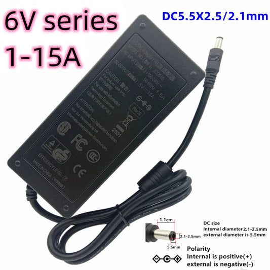 6V 6v 1A 2A 3a 4A 5A 5.5A 6A 10A 15A Switch Power Supply  AC 110V-220V to DC Lighting Transformer Electronic Adapter Converter
