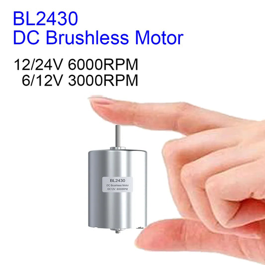 BL2430 DC Brushless 6W 12V 24V 6000 8000RPM  (Support 6V 12V 3000 4000RPM 5V 9V 18V 21V...) BLDC Micro Motor Forward and Reverse